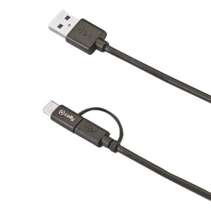 CELLY CABLE USB AVEC ADAPTATEUR MICRO US