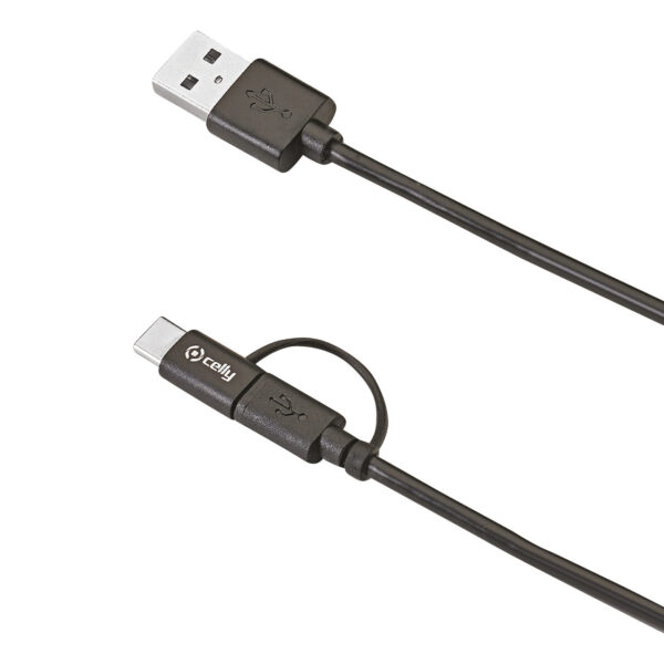 CELLY CABLE USB AVEC ADAPTATEUR MICRO US