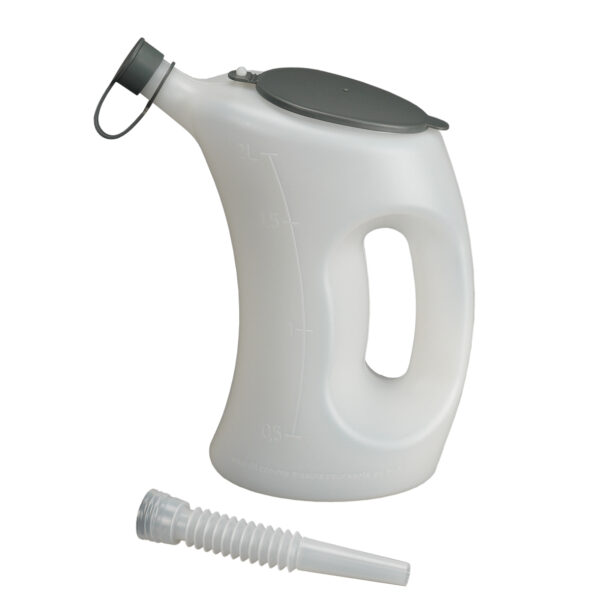 BROC GRADUE ET COUVERCLE, FLA, PE, 2 L,