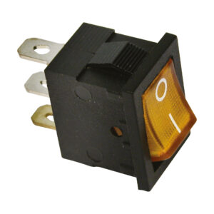 INTERRUPTEUR LED ORANGE 12V 15A 19X14MM