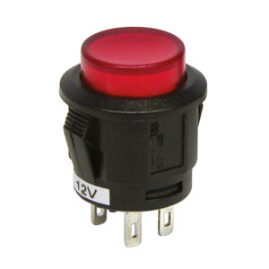 INTERRUPTEUR A PRESSION ROUGE 12V 20A