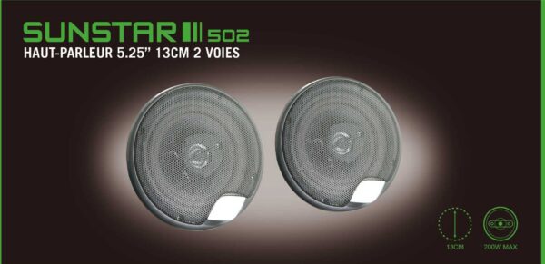 Haut-parleurs 2 voies 200W 13cm SUNSTAR (x2) – Image 2