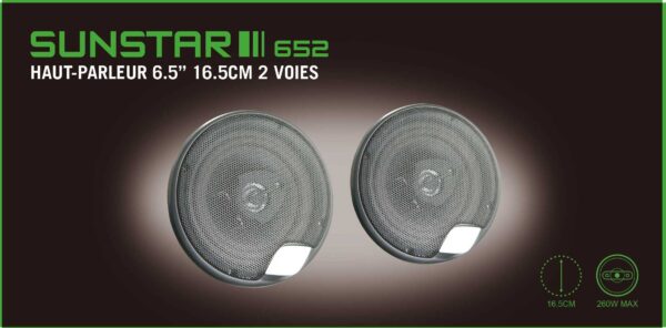 Haut-parleurs 2 voies 260W 16,5cm SUNSTAR (x2) – Image 2