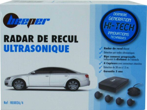 Radar de recul BEEPER RE002A/4 4 capteurs noirs – Image 2