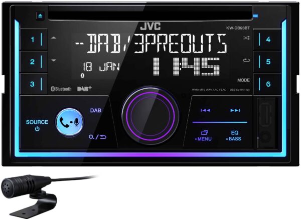 Autoradio double DIN CD/DAB+/USB/Bluetooth JVC KW-DB93BT