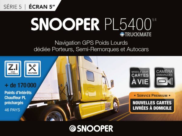 GPS Poids lourds SNOOPER PL5400 - carto gratuite à vie – Image 2
