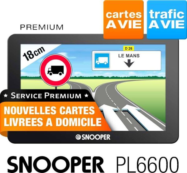GPS Poids lourds SNOOPER PL6600 - carto gratuite à vie – Image 2