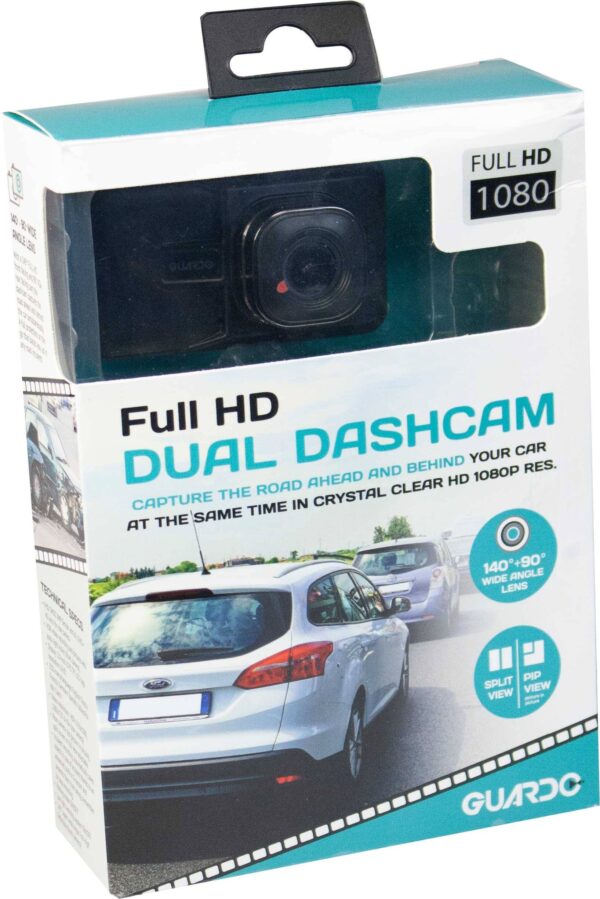 Double dashcam 12/24V GUARDO AV/AR avec écran 3'' – Image 2