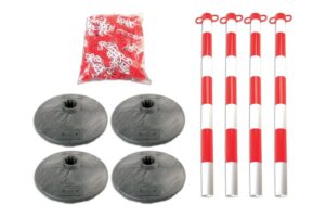 JEU DE POTEAUX DE BALISAGE AVEC CHAÎNE