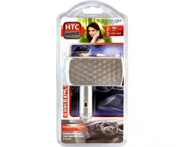 Prise allume-cigare + 2 prises USB 12/24V HTC EQUIPEMENTS – Image 2